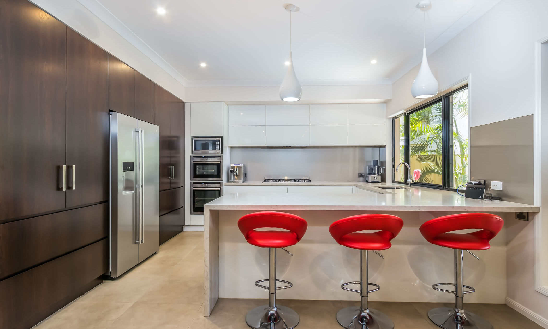 White cabinets-kitchen-timber cabinets