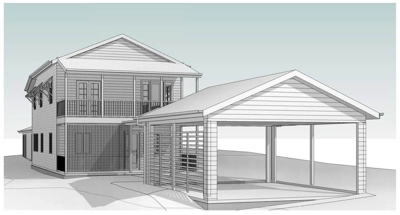 Plan 3D render Front of House Cannon Hill