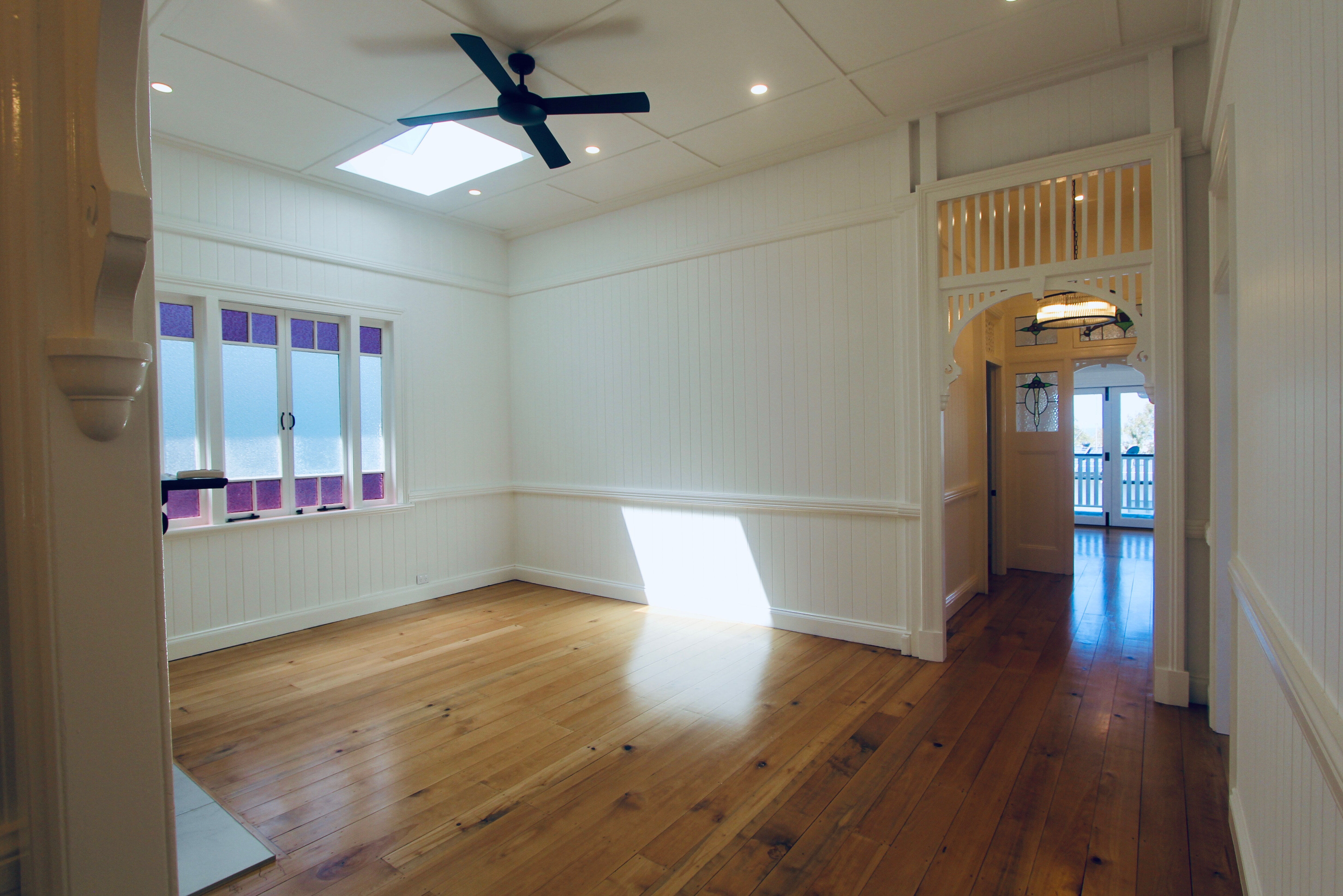 VJ walls and Belt Rail in Queenslander home