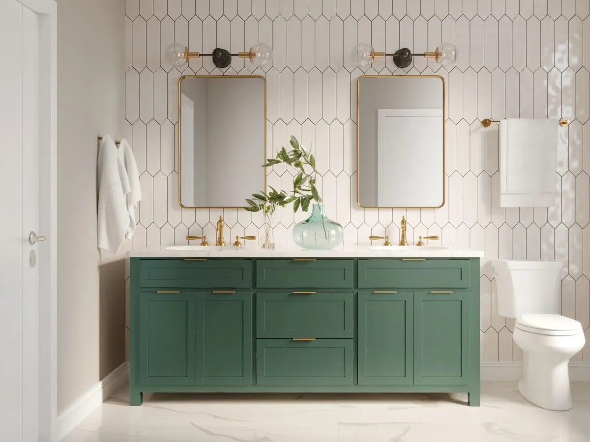 Traditional vanity in bathroom design