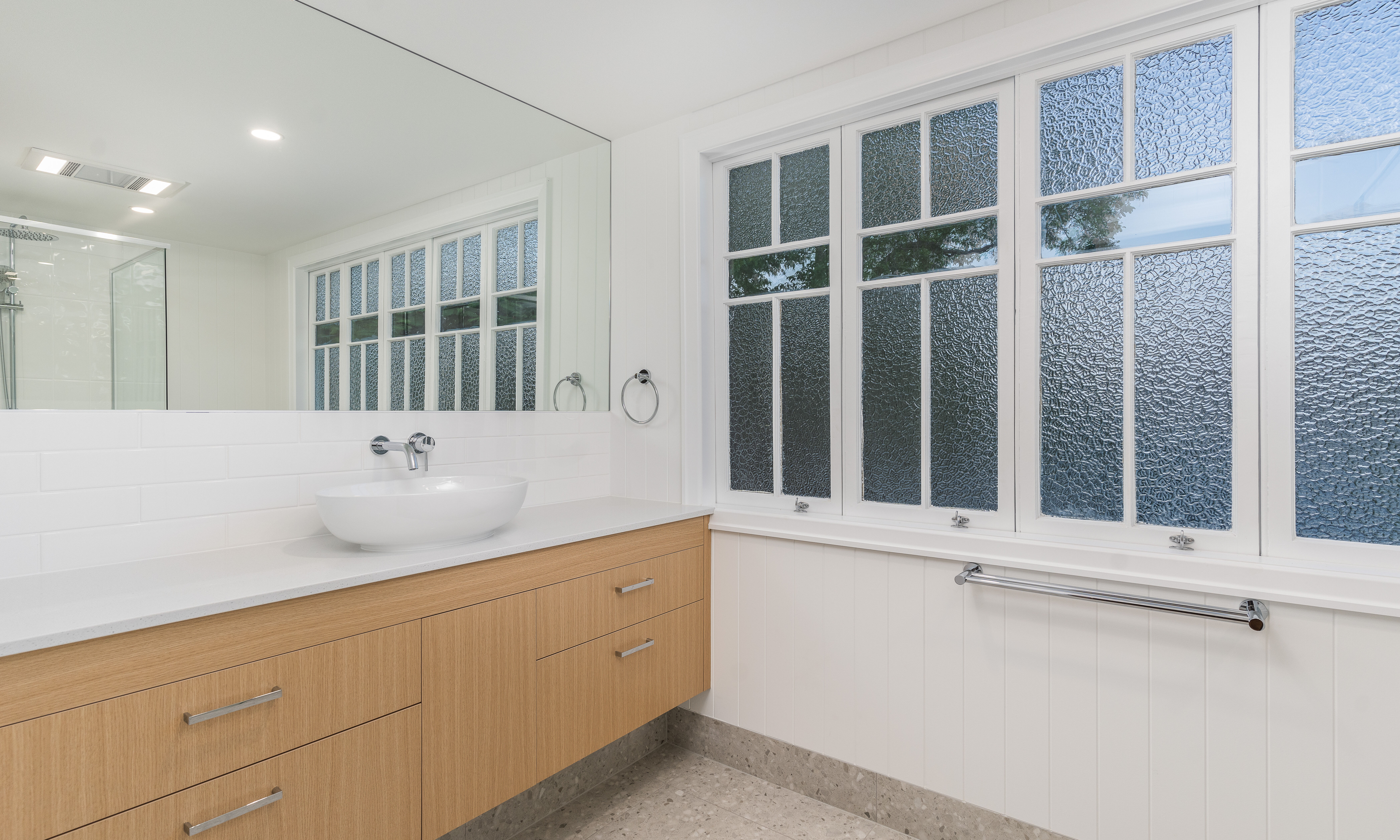 bathroom-VJ walls-above counter basin-timber veneer vanity