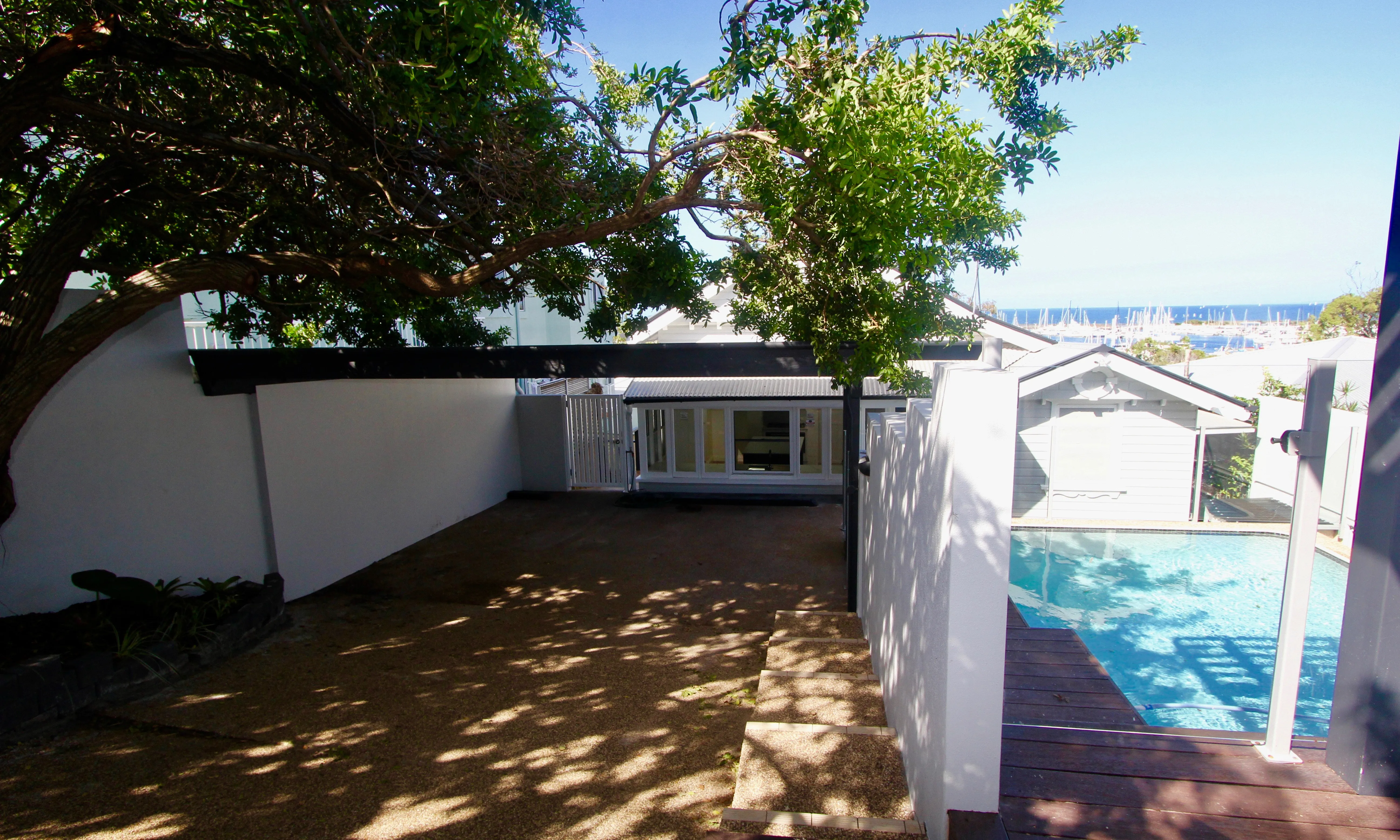 Carport and in-ground pool