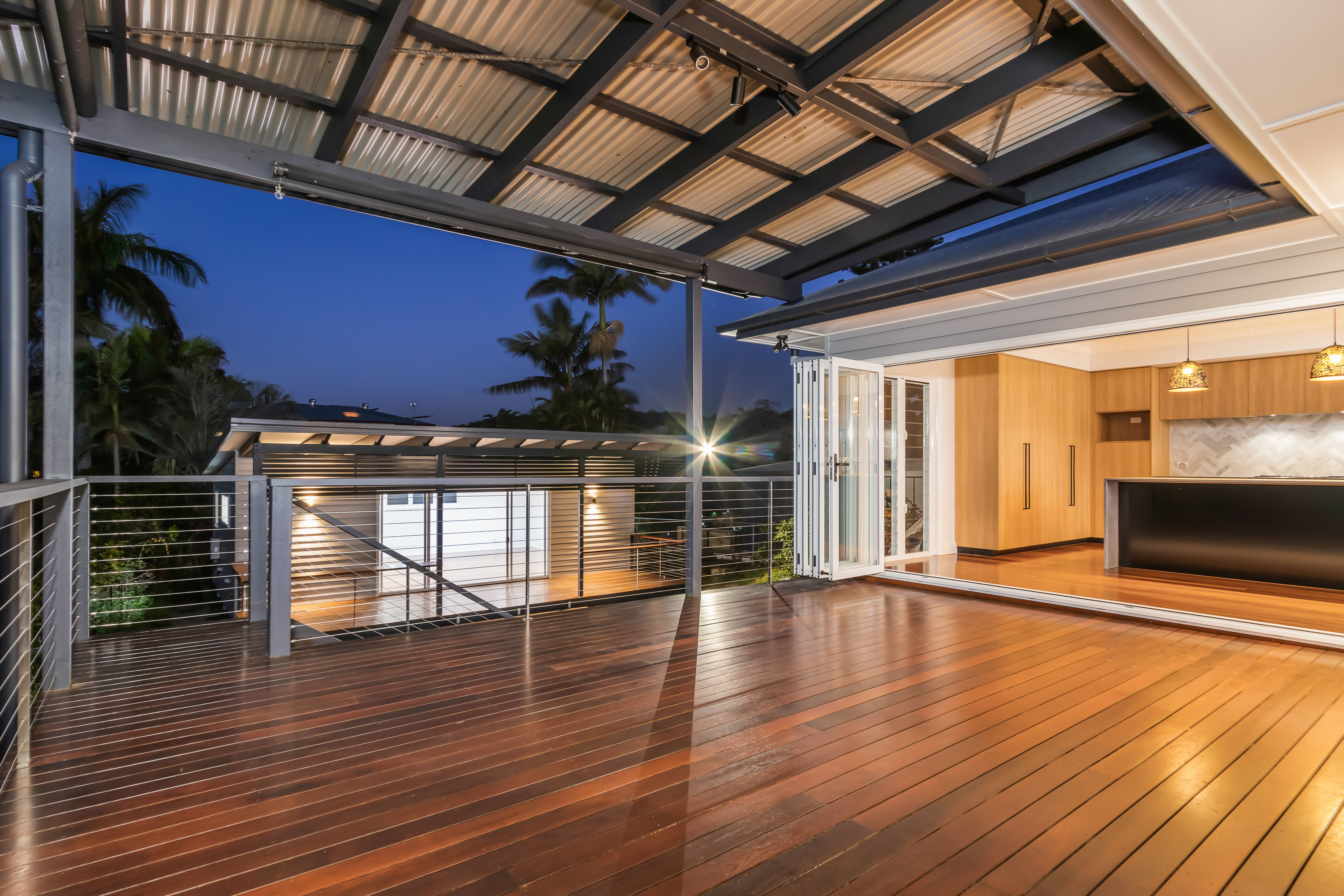 deck renovation-timber and black kitchen-timber floors