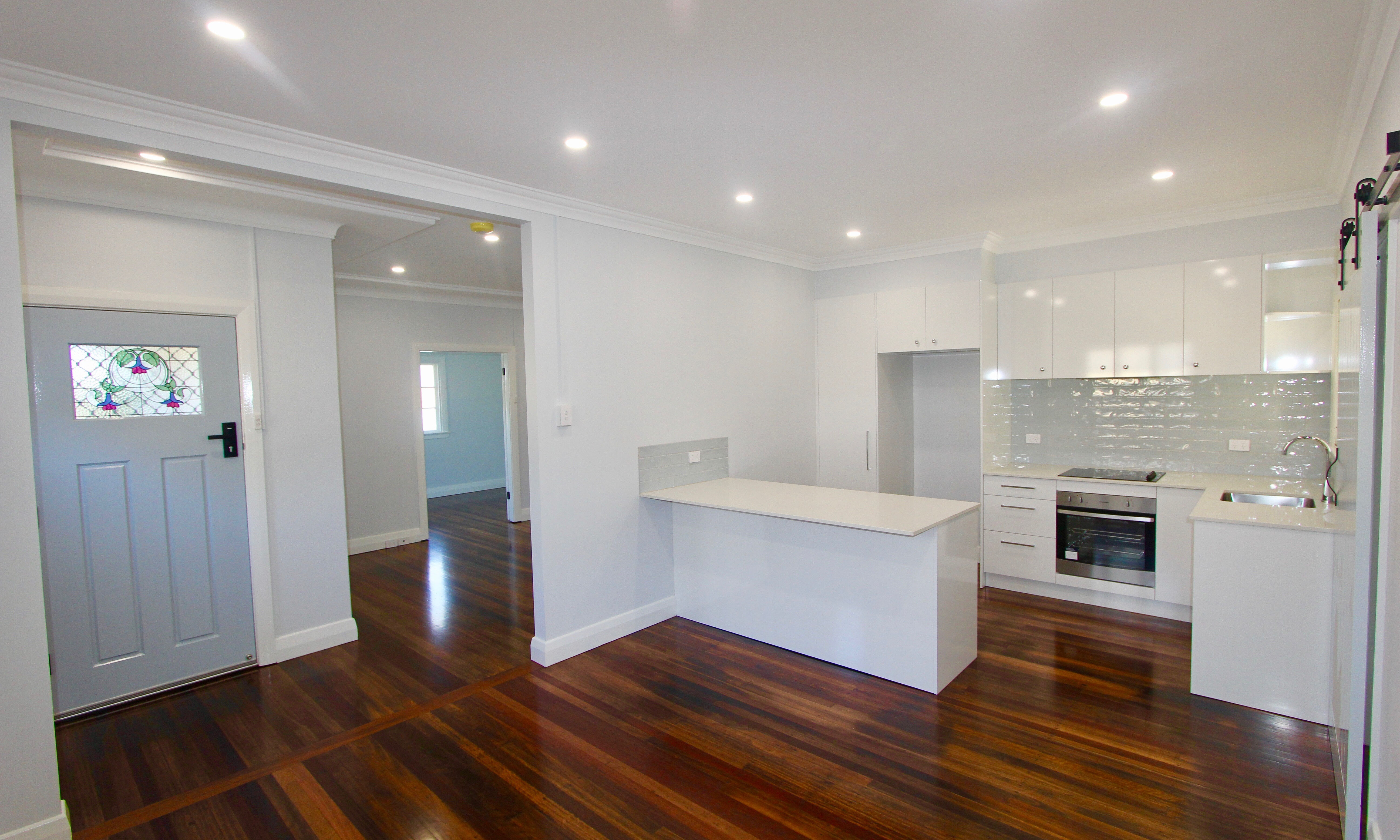 Kitchen renovation-subway tiles-timber flooring-morningside