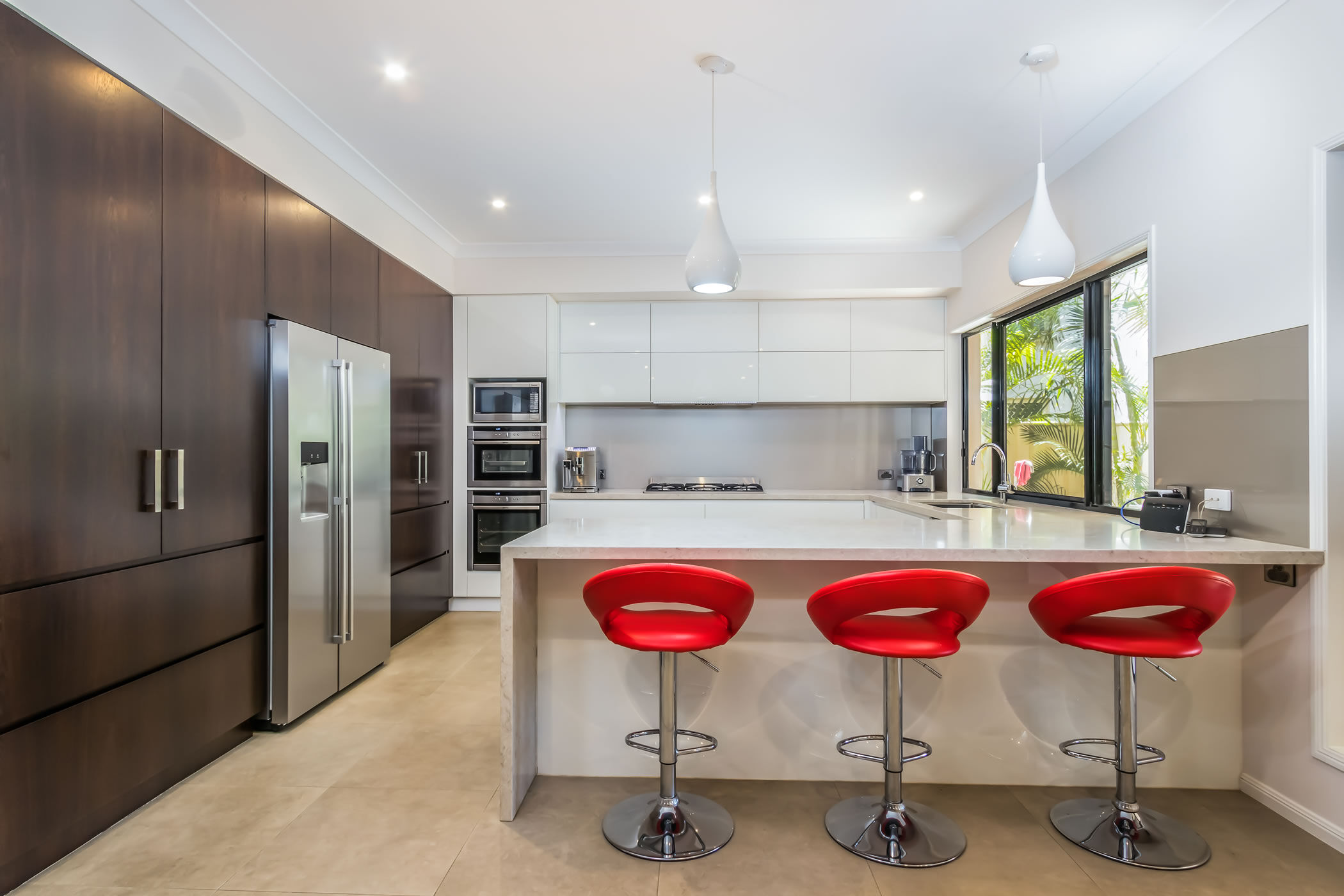 White cabinets-kitchen-timber cabinets