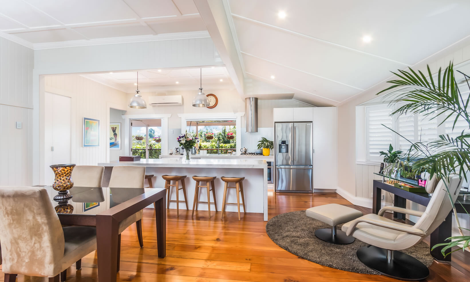 Kitchen-stone benchtop-timber floors