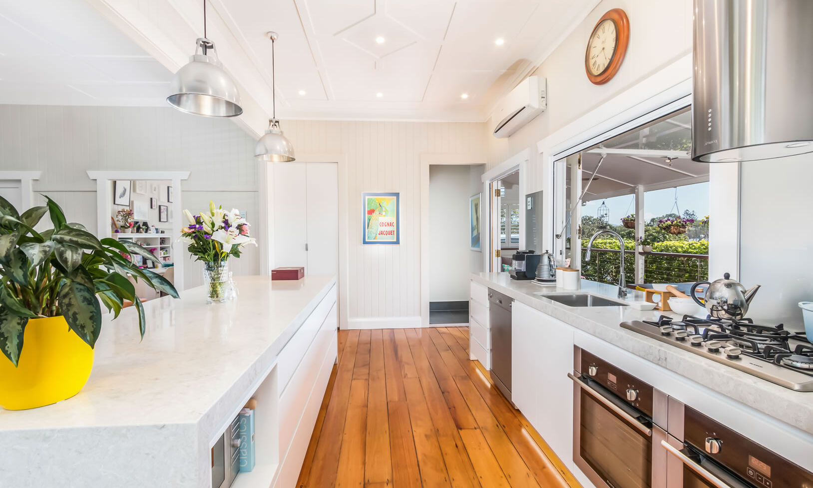 Stone benchtop-60mm fascia-kitchen-timber floors