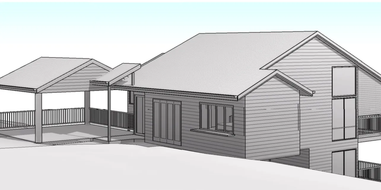 plans 3D render-design-front house-mitchelton