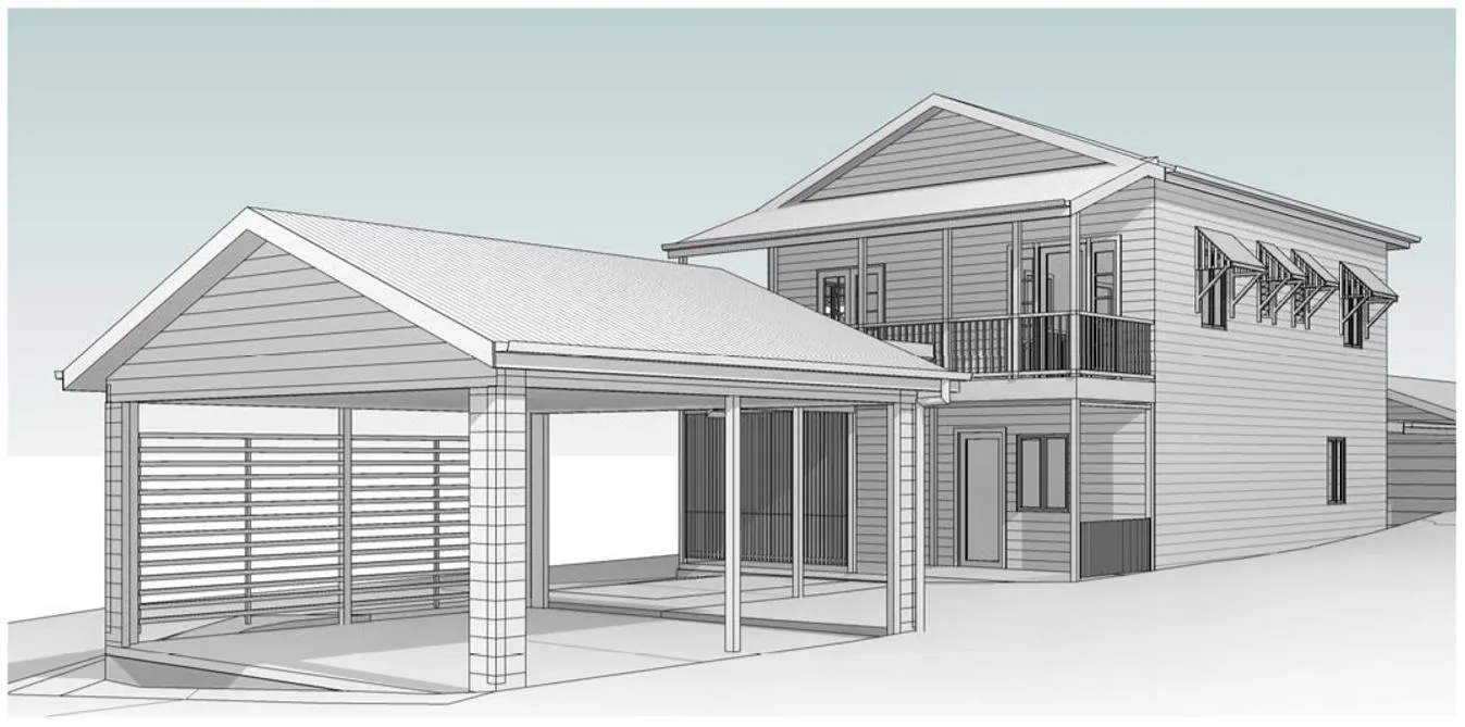plans 3D render-design-front house-Cannon Hill