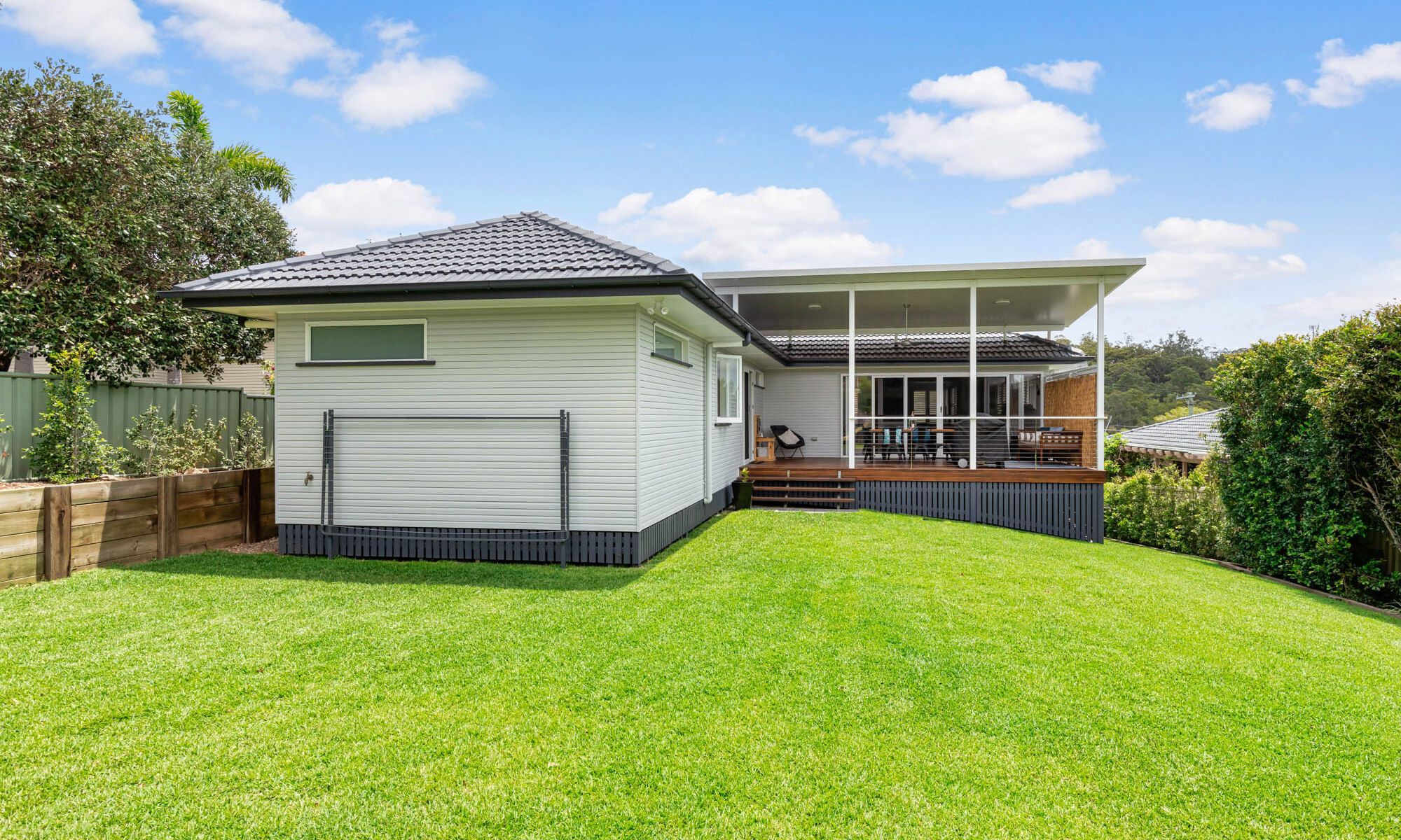 Back deck-back yard-weatherboard