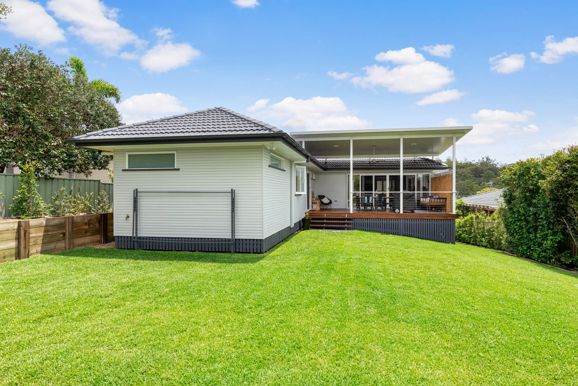 Back deck-back yard-weatherboard