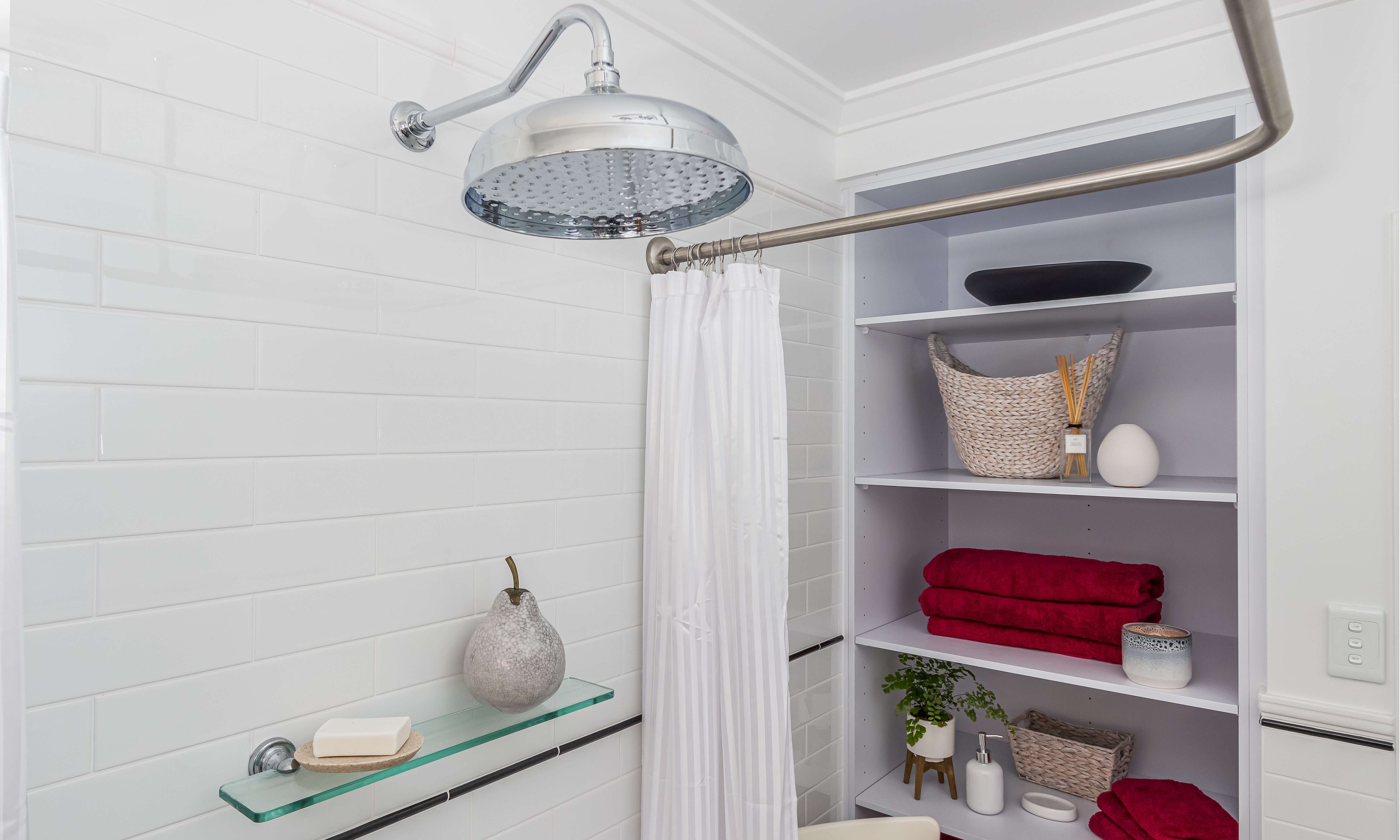 Rain Shower head in Bathroom