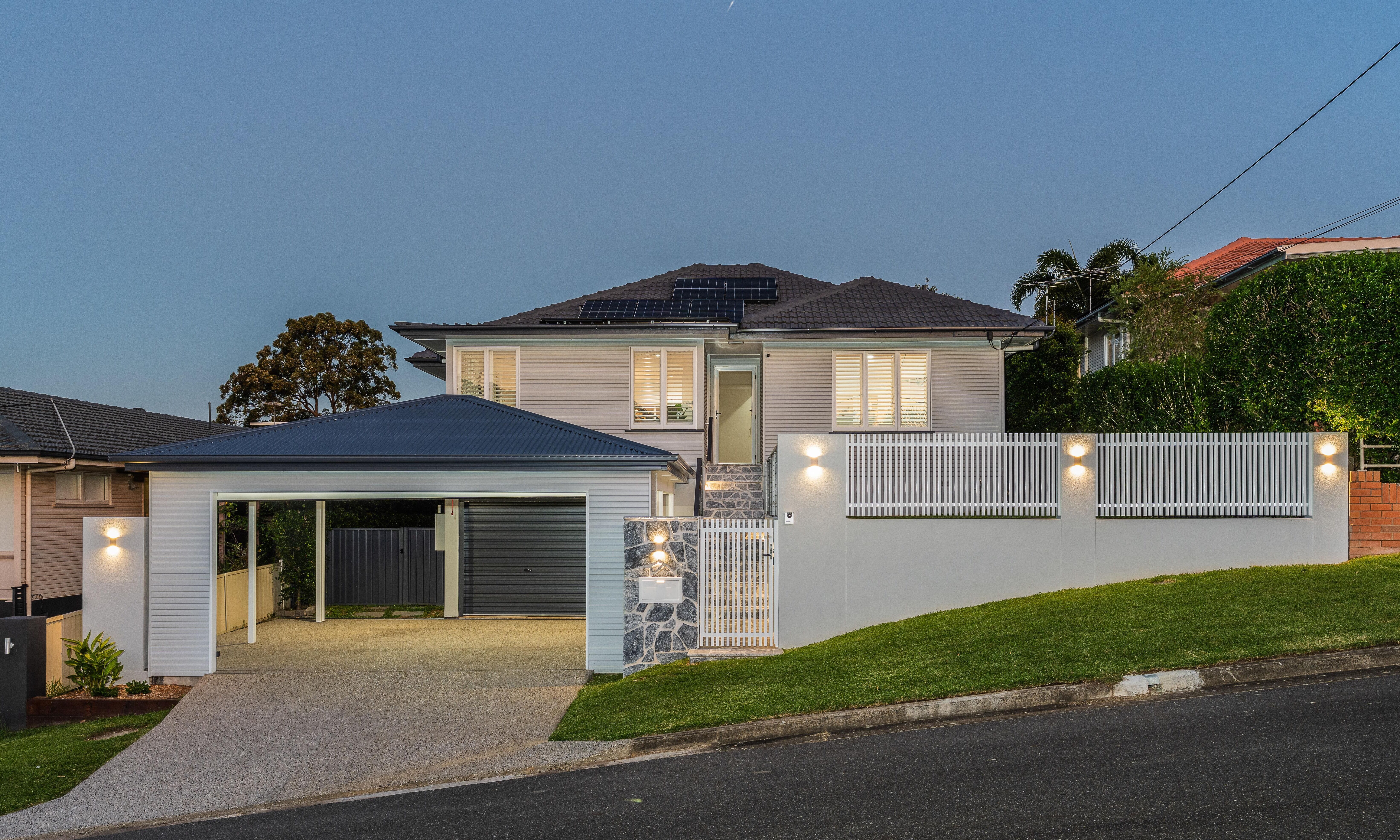 Tarragindi Carport, Entry and Font Boundary Fence Grey