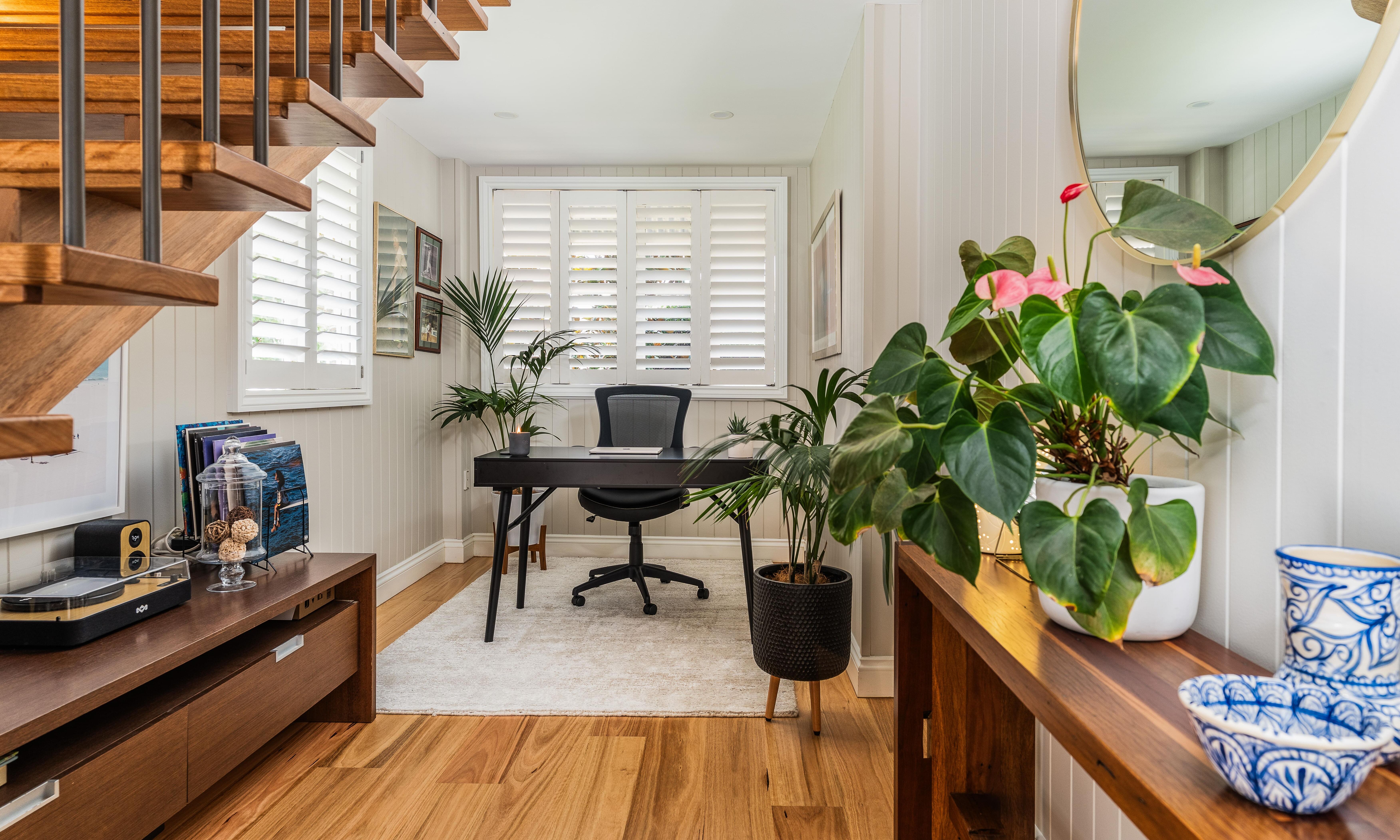 Office, shutters, VJ Walls, timber Flooring - Byrnes St