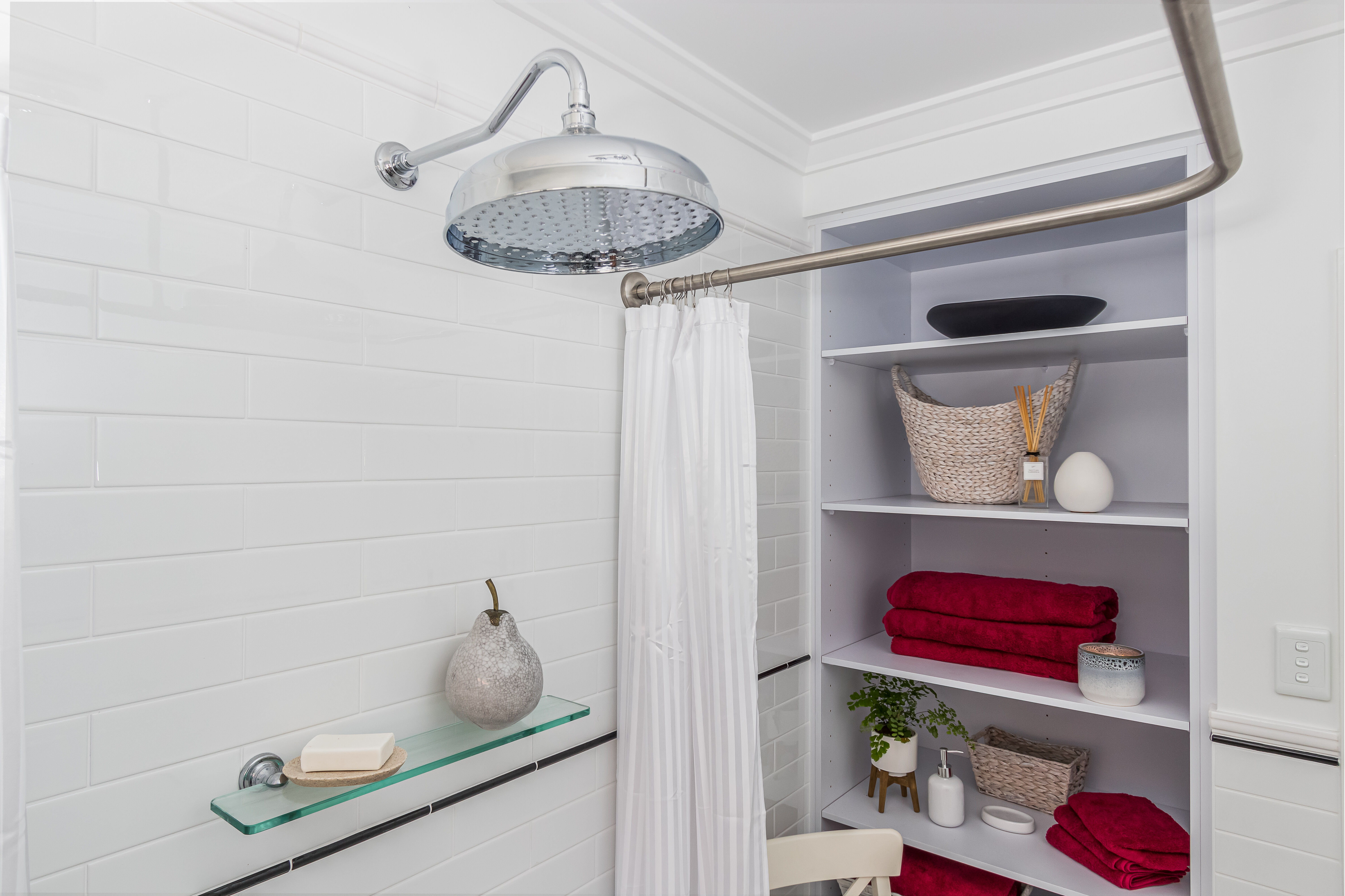 Rain Shower head in Bathroom