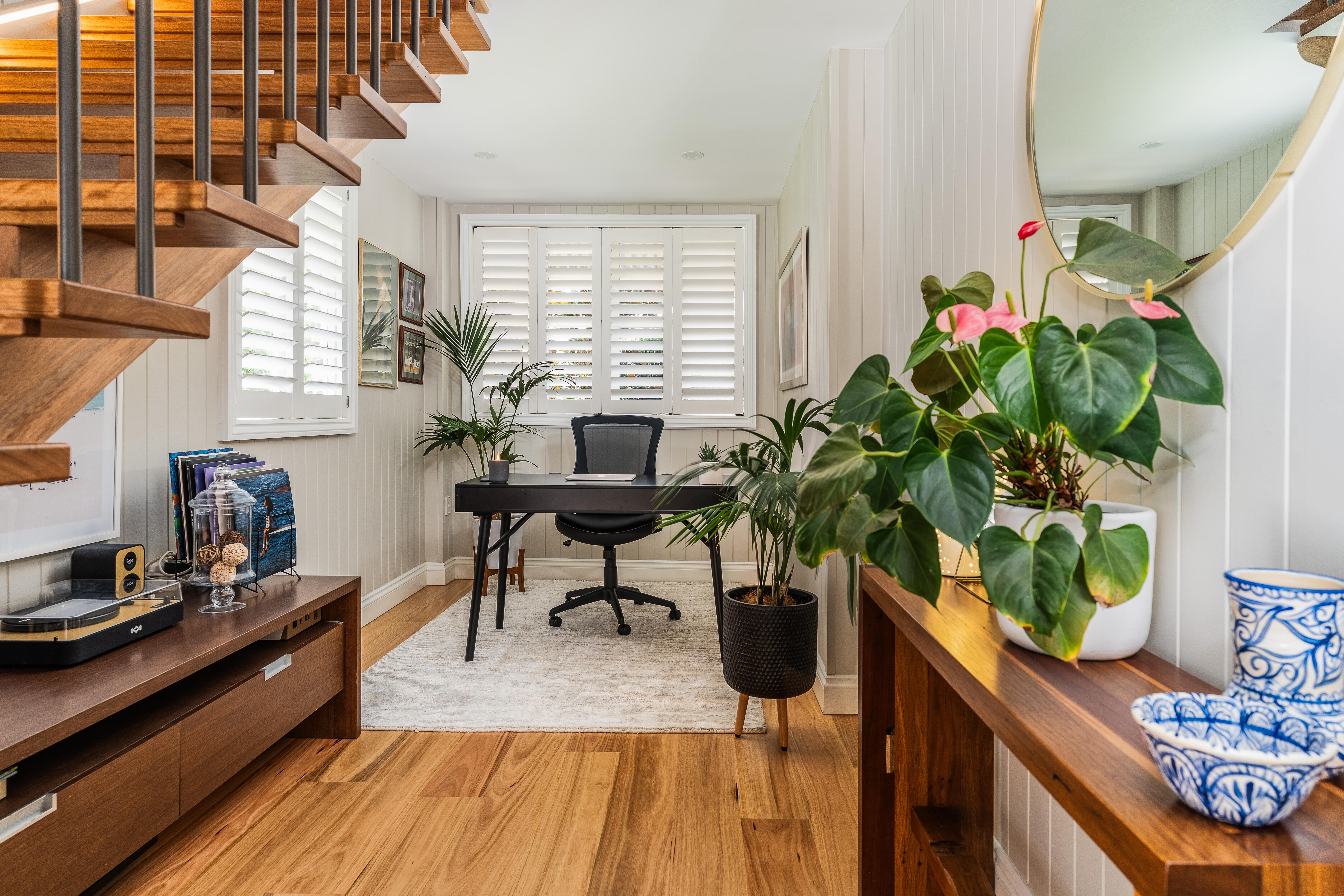 Office, shutters, VJ Walls, timber Flooring - Byrnes St