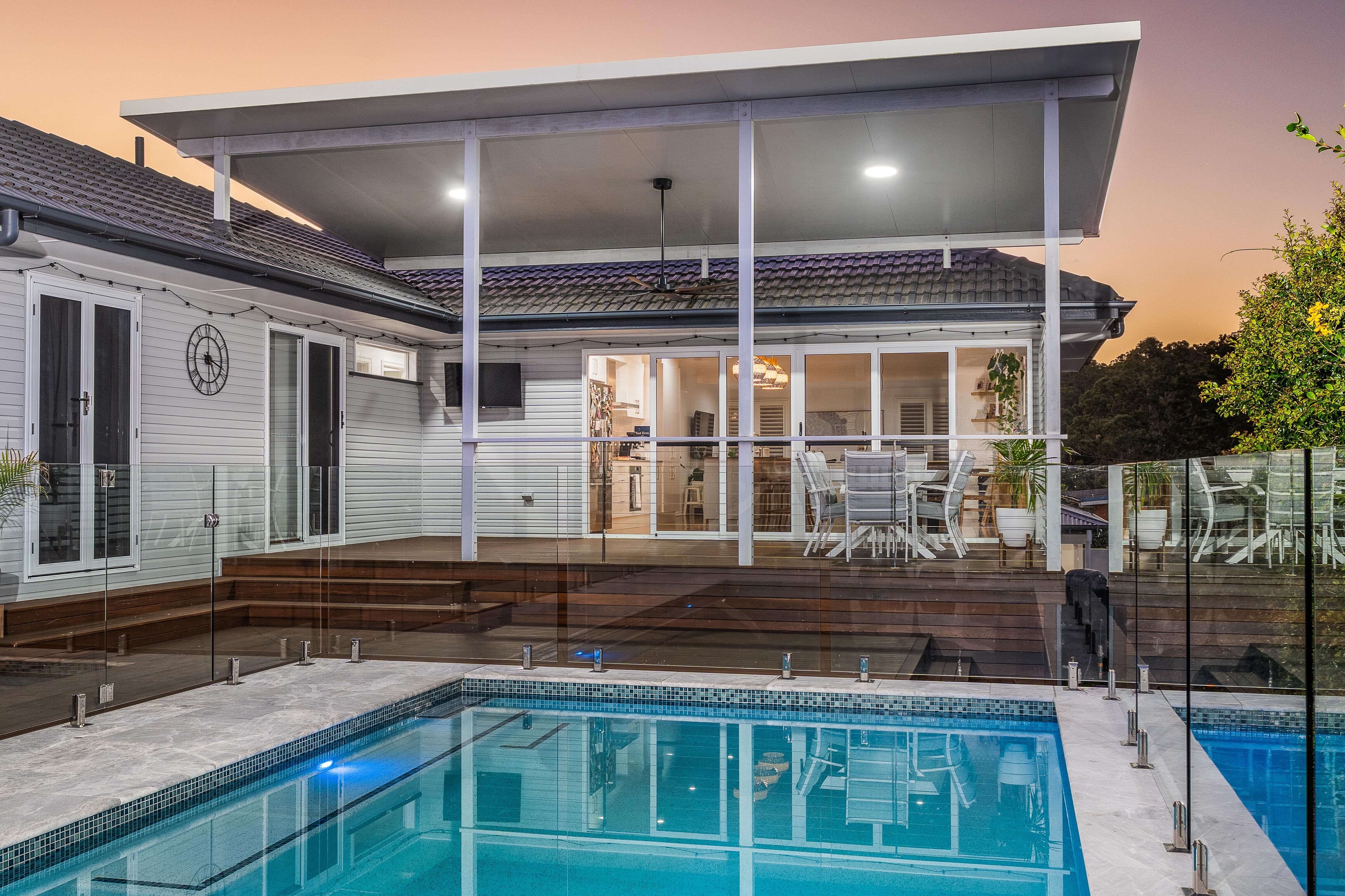 Tarragindi Deck and Pool with French Doors