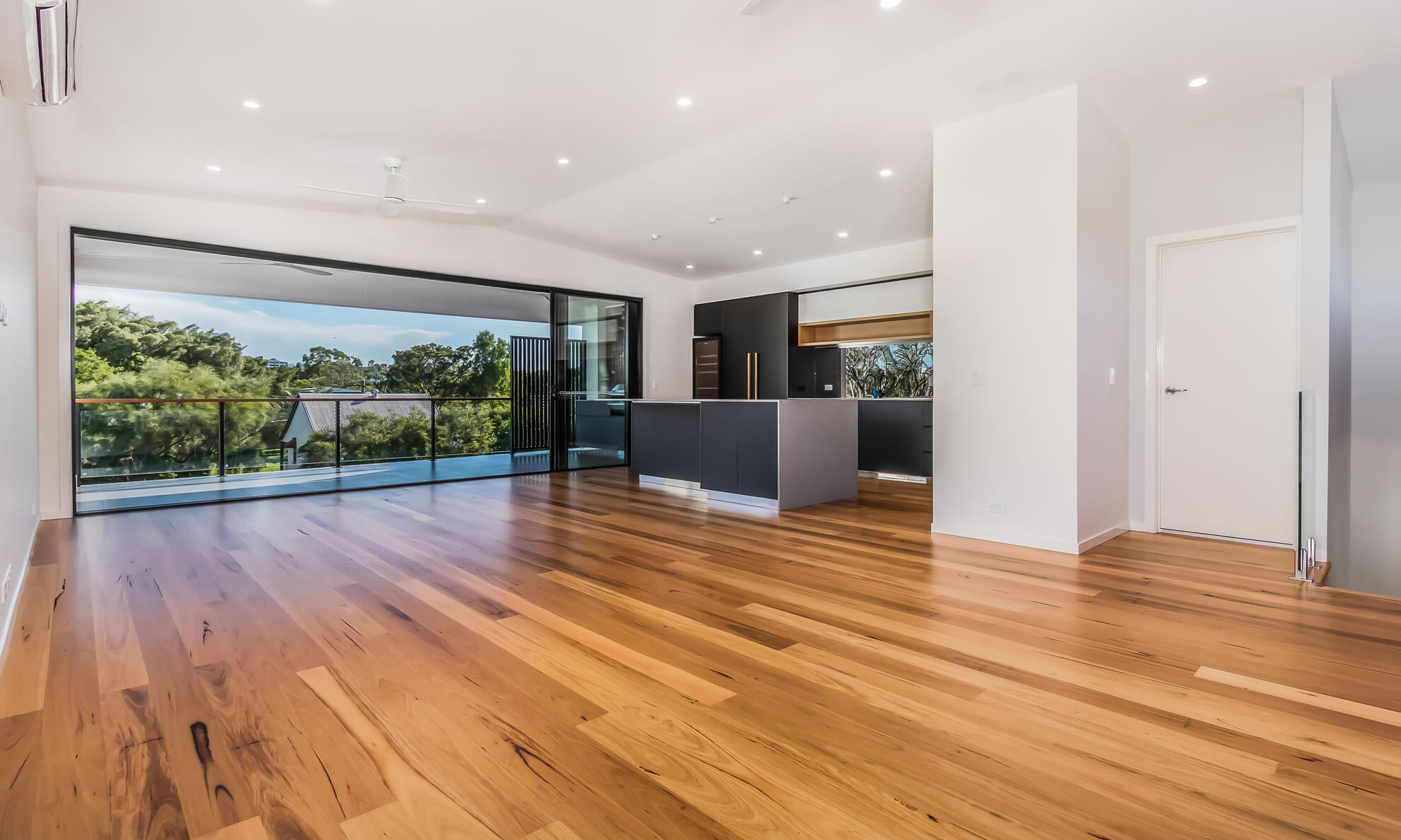 Timber floor-kitchen-balcony