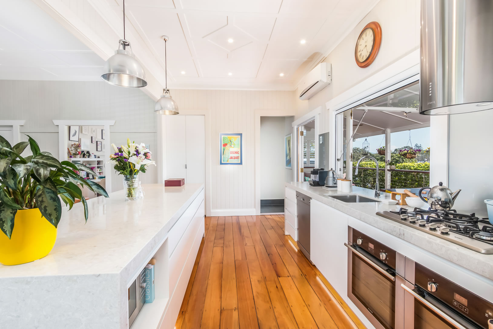 Stone benchtop-60mm fascia-kitchen-timber floors